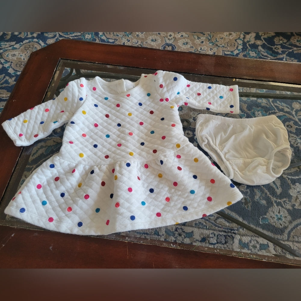 Dress And Panty Set polka dot quilted 6M BABY GAP
